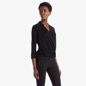 Mm Lafleur medium Deneuve long sleeve blouse black